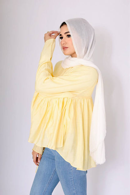 Yellow butterfly blouse