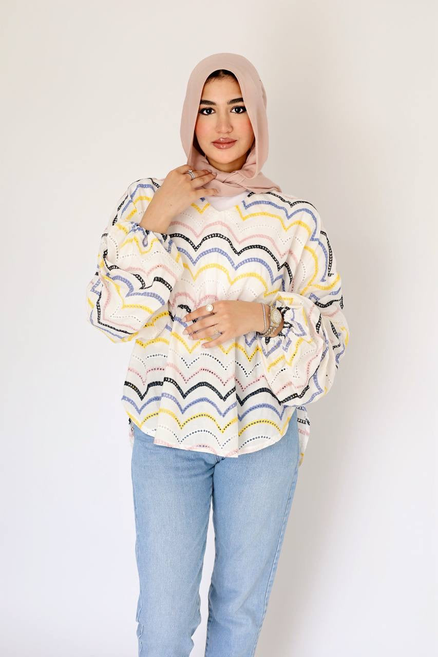 Wavy poblin blouse