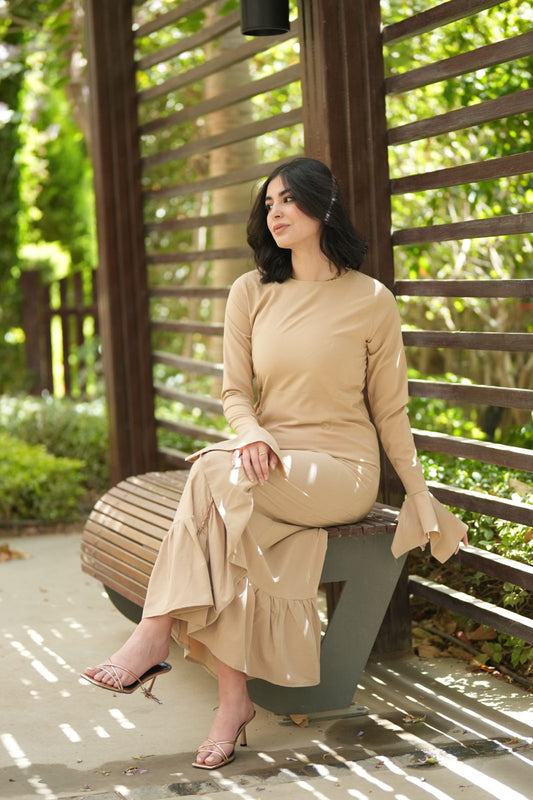 Hannah beige dress