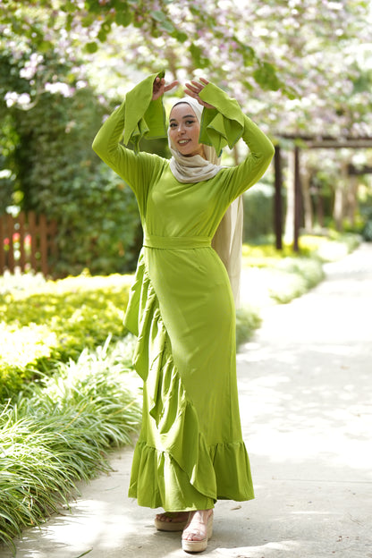 Hannah lime green dress