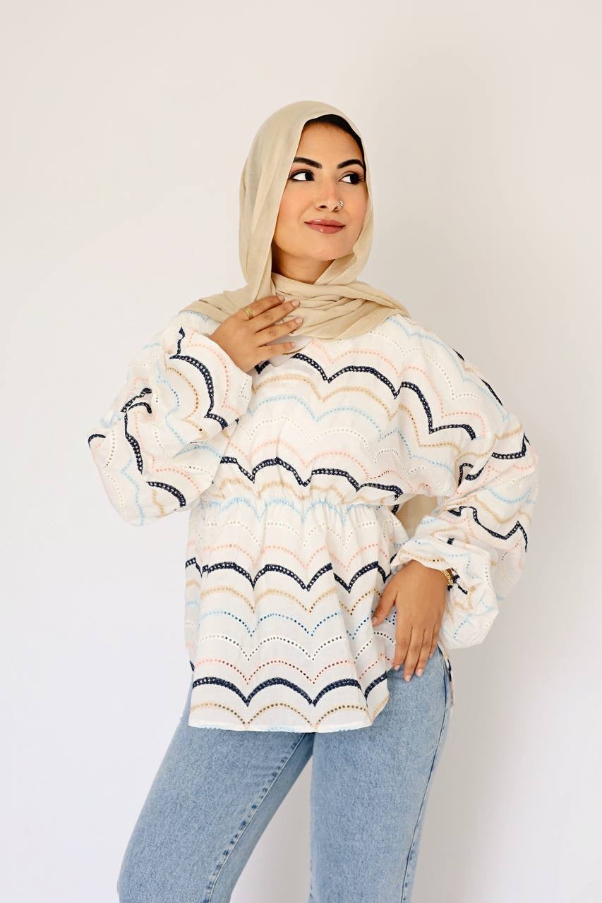 Wavy poblin blouse