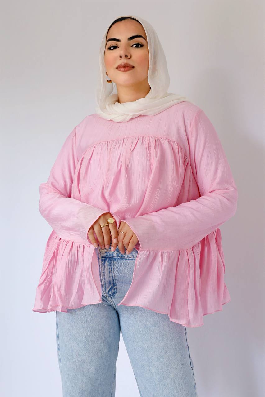 Pink butterfly blouse